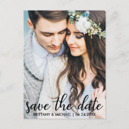 Salve a data do cartão postal de foto do Noivado m