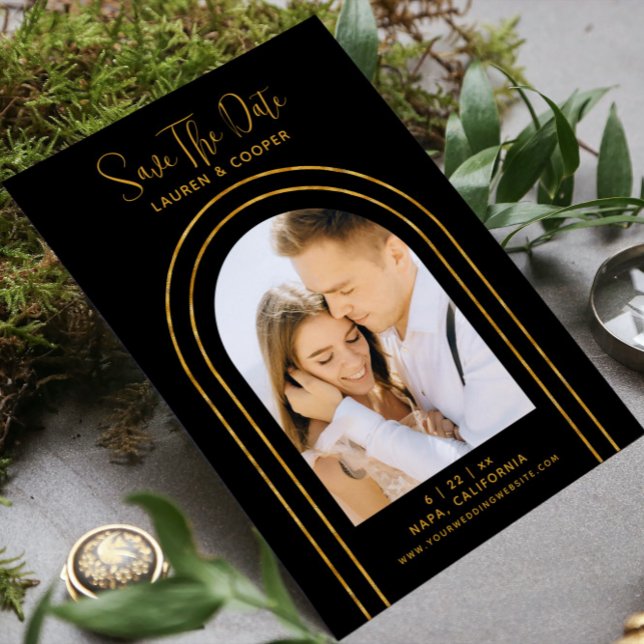 Salve A Data Do Casamento Dourado Da Arte Na moda  (Criador carregado)