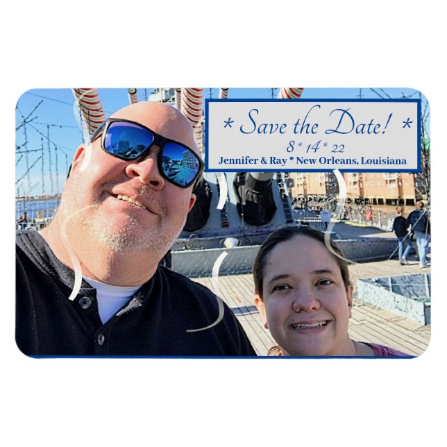 Salve a data do ímã de fotos flexível (Horizontal)