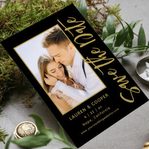 Salve A Data Dourada Na moda Moderna Negra