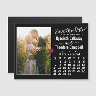 Salve a data: julho de 2024 Calendar Photo Magnet