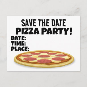 SALVE A DATA PIZZA FESTA CONVITES PERSONALIZADOS C