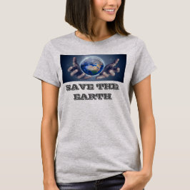 Salve a Terra Camiseta cinza Mulheres