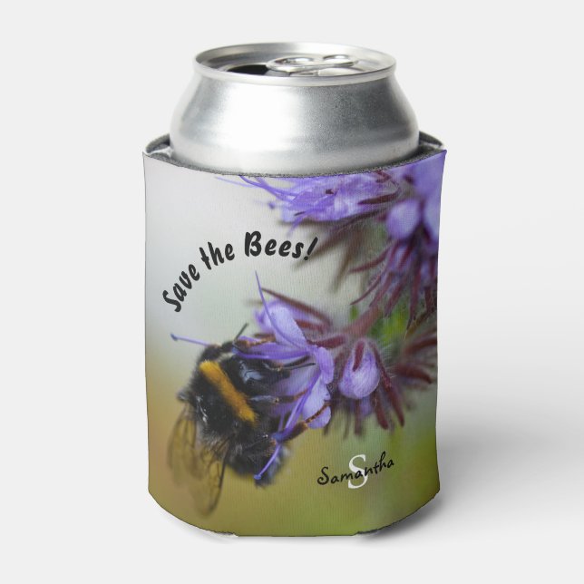 "Salve as Abelhas!" Porta-latas (Can Front)