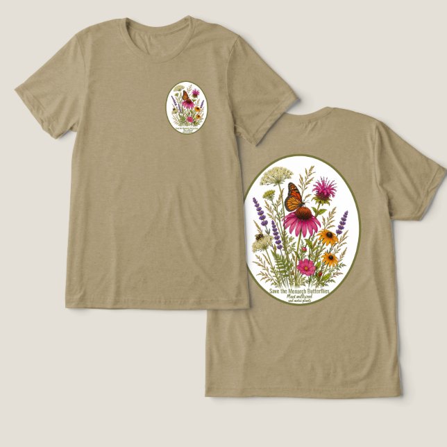 Salve as Borboletas Monarca (Design Frente e Verso)