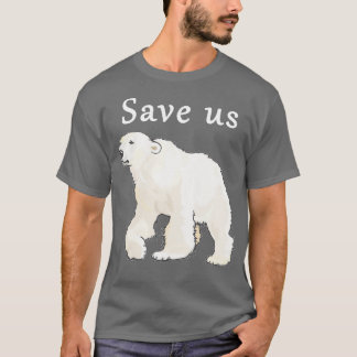 Salve-nos Urso Polar - Camisa de Conservação do Ár