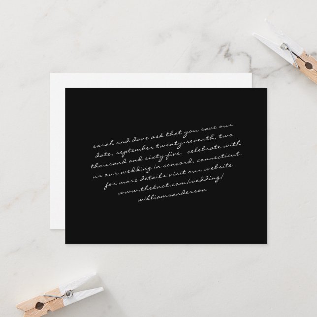 Salve nossa data em texto apenas com fonte Script  (Frente/Verso In Situ)
