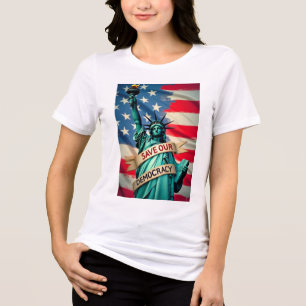 Salve Nossa Estátua Da Liberdade Da Democracia