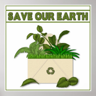 SALVE NOSSA POSTER DE TERRA - RECICLAR