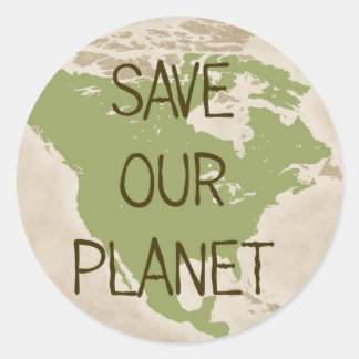 Salve nosso planeta — adesivos dos EUA
