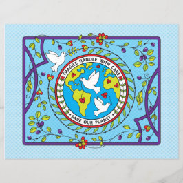 Salve nosso planeta_Folha de papel plana 11"x 8,5"