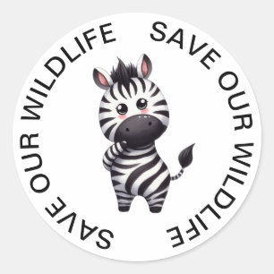 Salve nossos adesivos selvagens, Zebra Graphic
