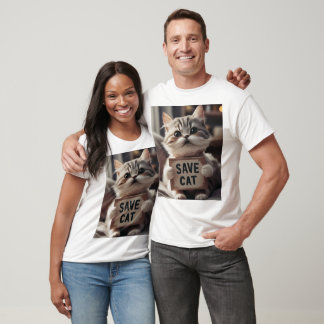 Salve Nossos Gatos Fofos: Uma Design de Camisa Grá