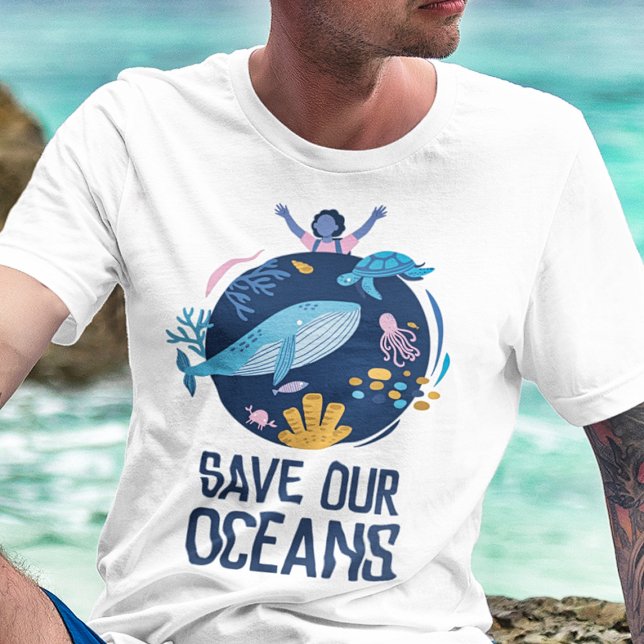 Salve nossos oceanos - Camisa do Dia da Terra (Criador carregado)