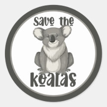 Salve o adesivo Koalas