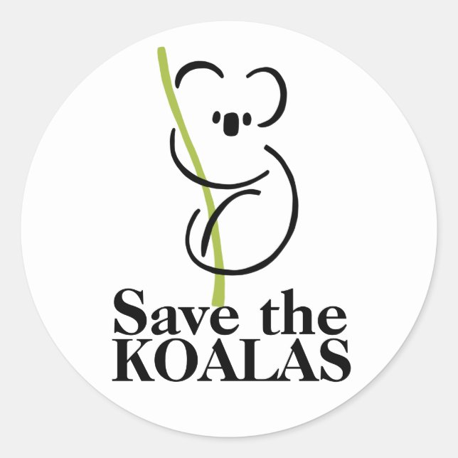 Salve o adesivo Koalas (Frente)