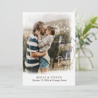 Salve o cartão de data com o anúncio de casamento 