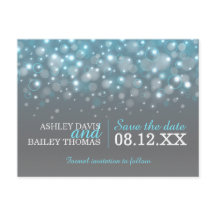 Salve o cartão postal de casamento com bolhas de c