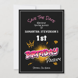 Salve o Convite de aniversário da Dona de Data
