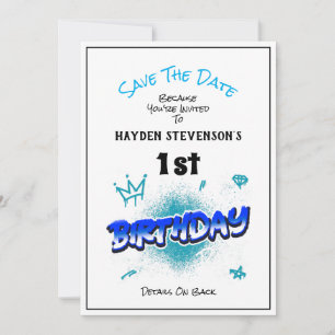 Salve o Convite de aniversário do Baby Boy
