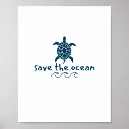 salve o oceano. tartaruga. IMPRESSÕES e POSTERS