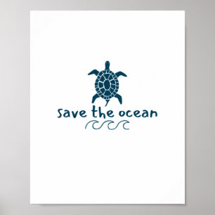 salve o oceano. tartaruga. IMPRESSÕES e POSTERS