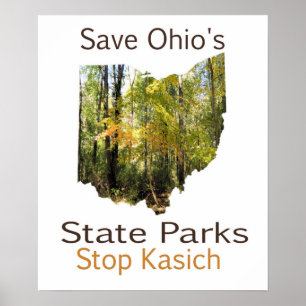 Salve o Poster dos Parques Estatais de Ohio