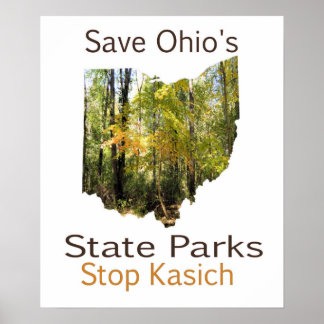 Salve o Poster dos Parques Estatais de Ohio