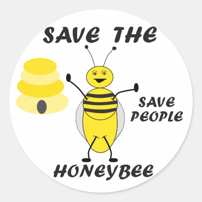 Salve os adesivos HoneyBee (Frente)