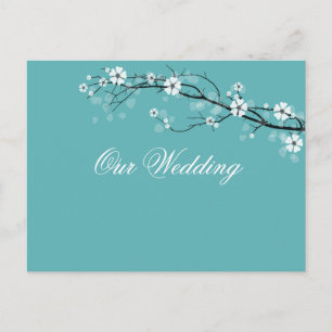 Salve os cartões postais Data e floresce branco