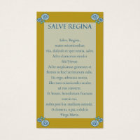 Salve Regina Latino - Cartão de Oração