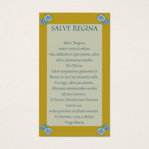 Salve Regina Latino - Cartão de Oração