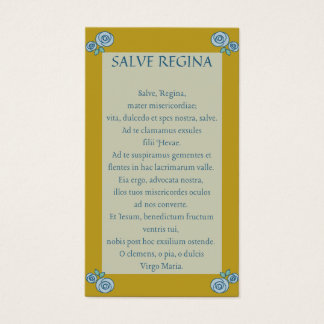 Salve Regina Latino - Cartão de Oração