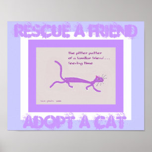 Salve um amigo - adote um poster do gato