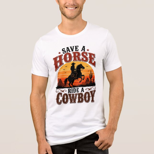 Salve Um Cavalo Monte Um Cowboy (Frente)