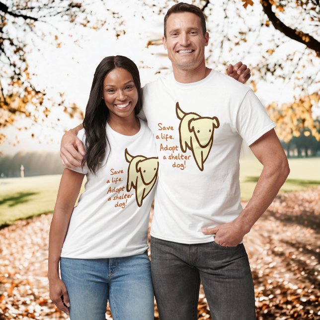 Salve uma Vida Adote uma Camisa de Cachorro de Abr (Wear Your Compassion: Shelter Dog Advocacy T-Shirt 🐕❤️)