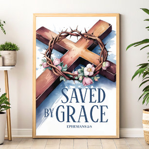 Salvo por Grace Christian Wall Art Impressão