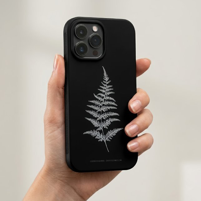 Samambaia Dourada, Gymnogramma Chrysophylla (Golden Fern Frond, Gymnogramma Chrysophylla. iPhone Case)