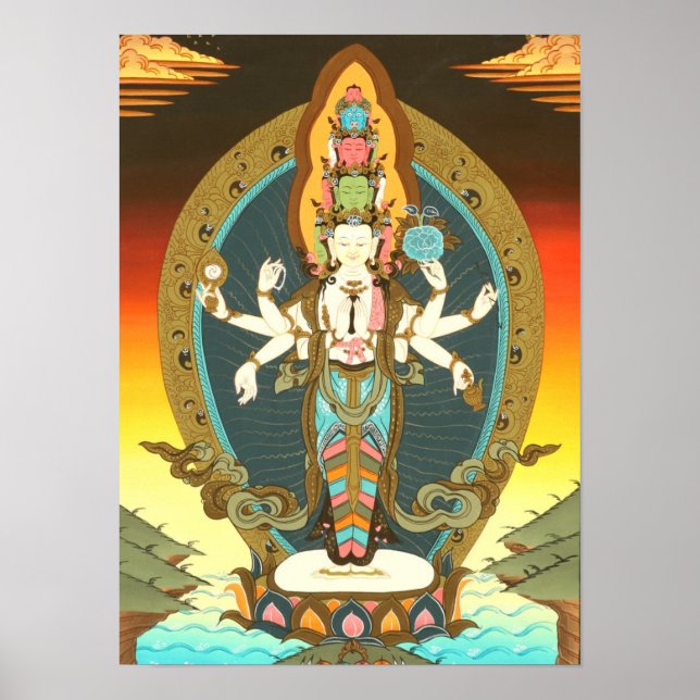 Samantamukha Avalokiteshvara Poster (Frente)