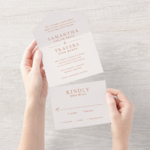 Samantha Burnt Orange Tradicional Casamento Elegan