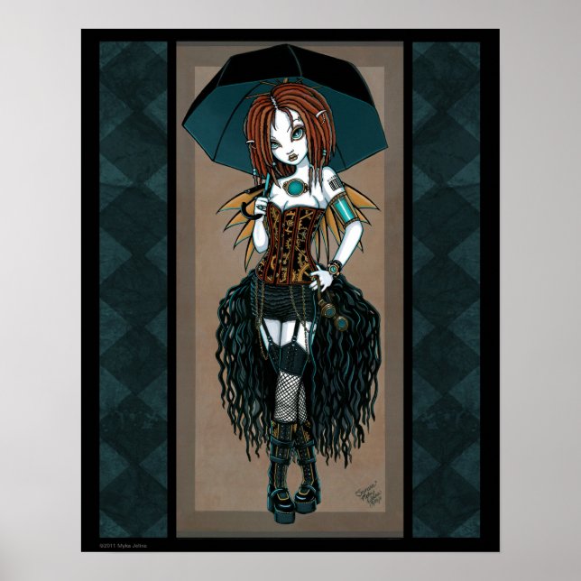 "Samara"  Steampunk Cyber Fairy Poster (Frente)