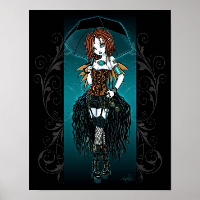 "Samara" Steampunk Cyber Fairy Poster (Frente)