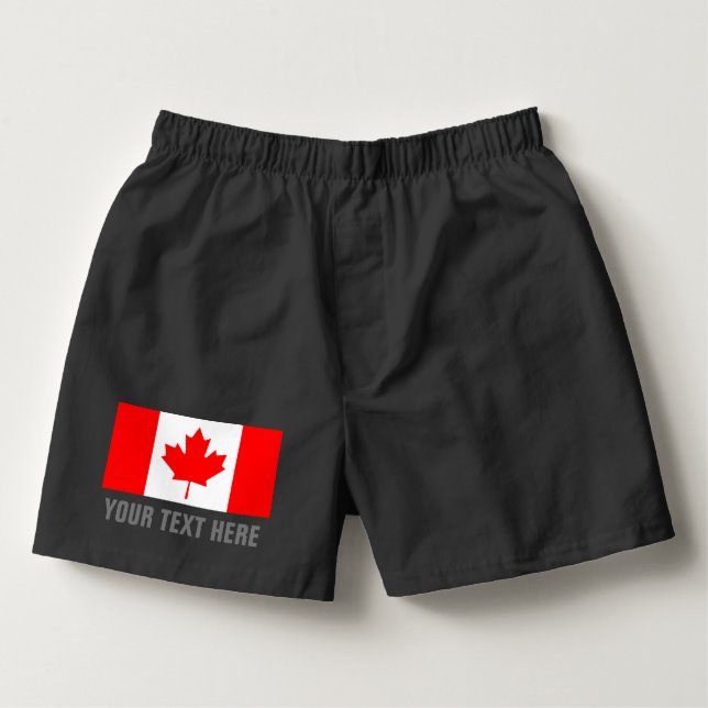 Samba-canção A bandeira canadense do pugilista de Canadá shorts (Frente)