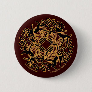 Samhain Celtic Cats Knotwork Pins and Butters