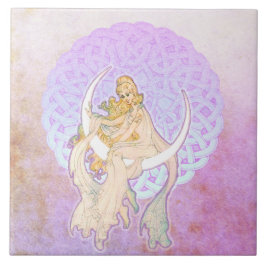 Samhain saúda Deusa Lunar Azulejo Cerâmico