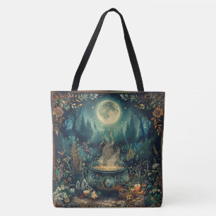 Samhain Tote Bags nórdico - Design de Caldeirão de