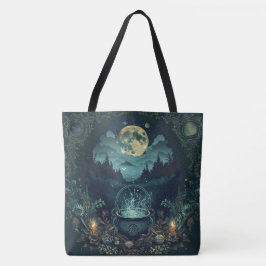 Samhain Tote Bags nórdico - Design de Caldeirão de