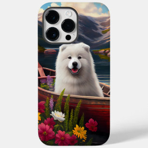 Samoyed em um Paddle: Uma Aventura Cênica