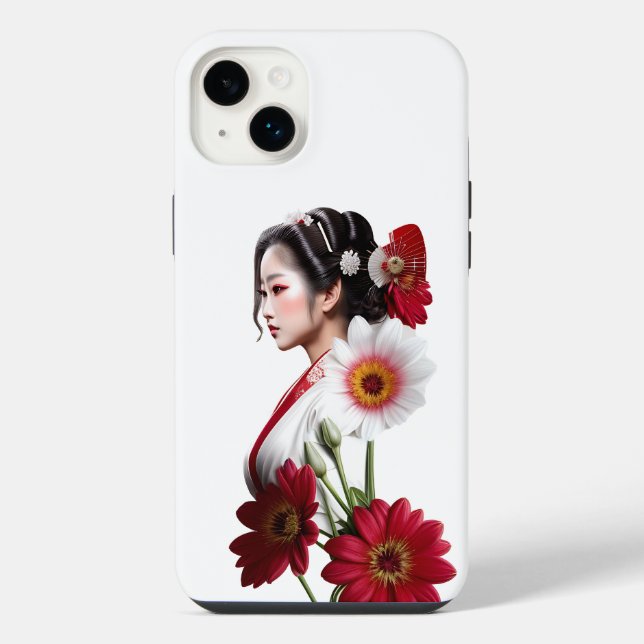 Samsung e capas de iphone com a Flor Geisha (Verso)