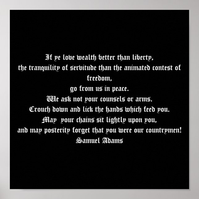 Samuel Adams - Poster (Frente)
